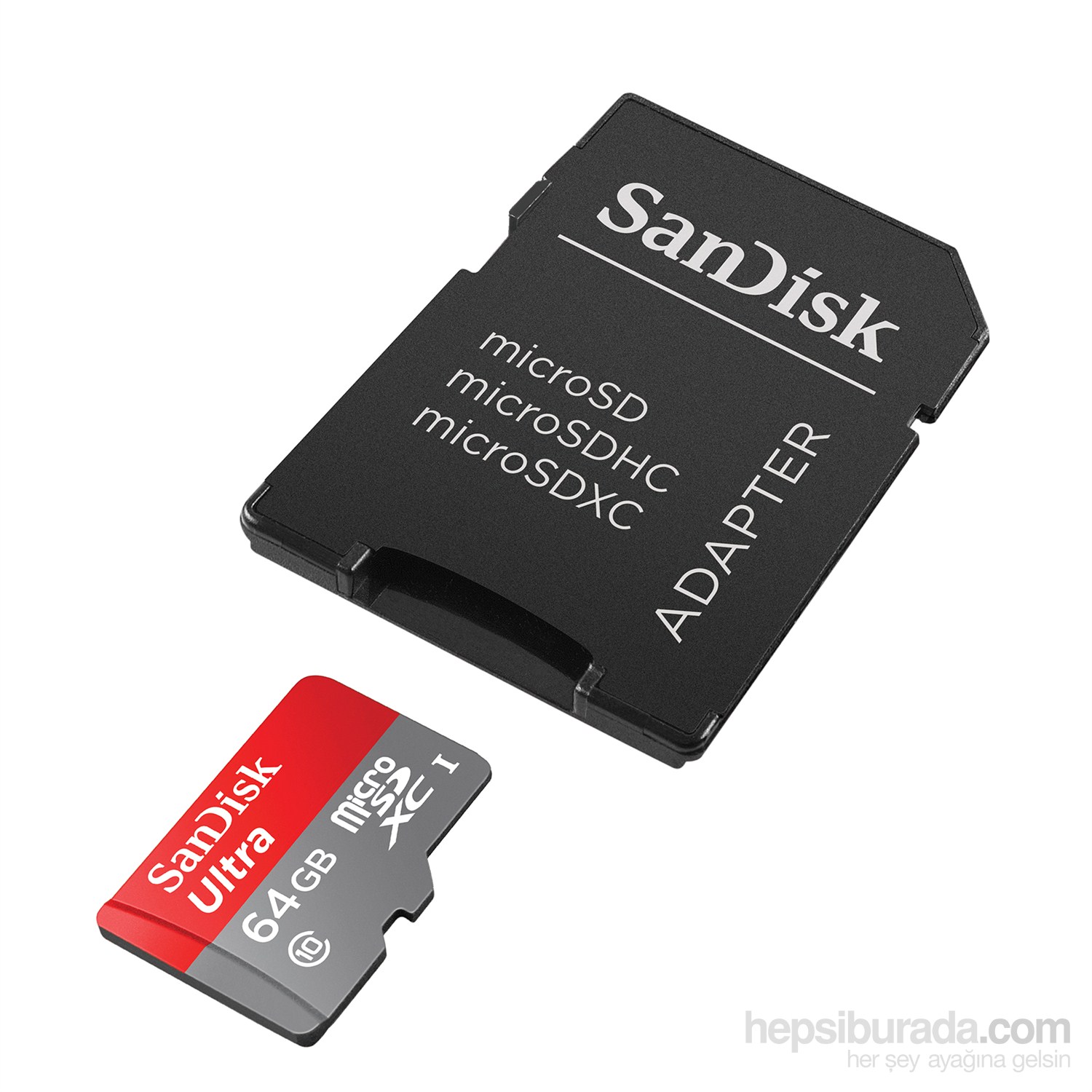 Sandisk Ultra Android microSDXC 64GB + SD Adapter 48MB/s Class 10 Hafıza Kartı SDSDQUAN-064G-G4A