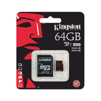 Kingston 64GB MicroSDHC UHS-I U3 Hafıza Kartı (90MB/sn) SDCA3/64GB