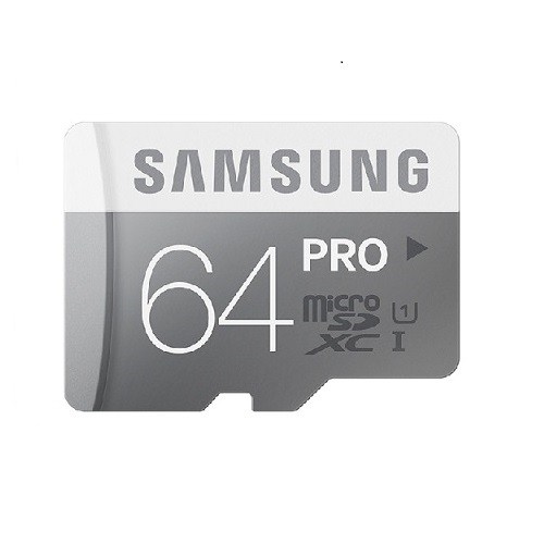Samsung 64GB MicroSD Pro Class10 (90-80mb/sn) Hafıza Kartı + SD Adaptör MB-MG64DA/TR