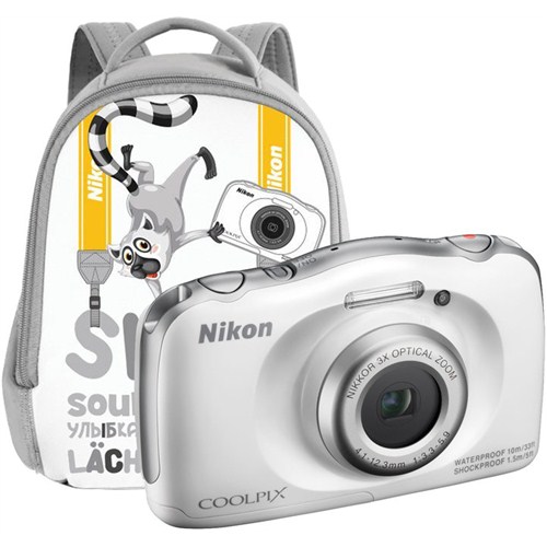Nikon Coolpix S33 Kompakt Dijital Fotoğraf Makinesi Kit Beyaz