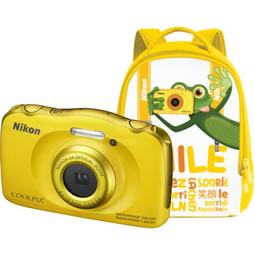 Nikon Coolpix S33 Kompakt Dijital Fotoğraf Makinesi Kit Sarı