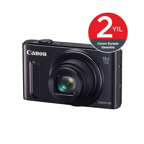 Canon PowerShot SX610HS 20.2 MP 18x Optik Zoom Dijital Fotoğraf Makinesi Siyah