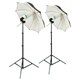 Fancier Fan 639 65W Spiral 2 Li Set Sürekli Video Işık Reflektör Şemsiyeli