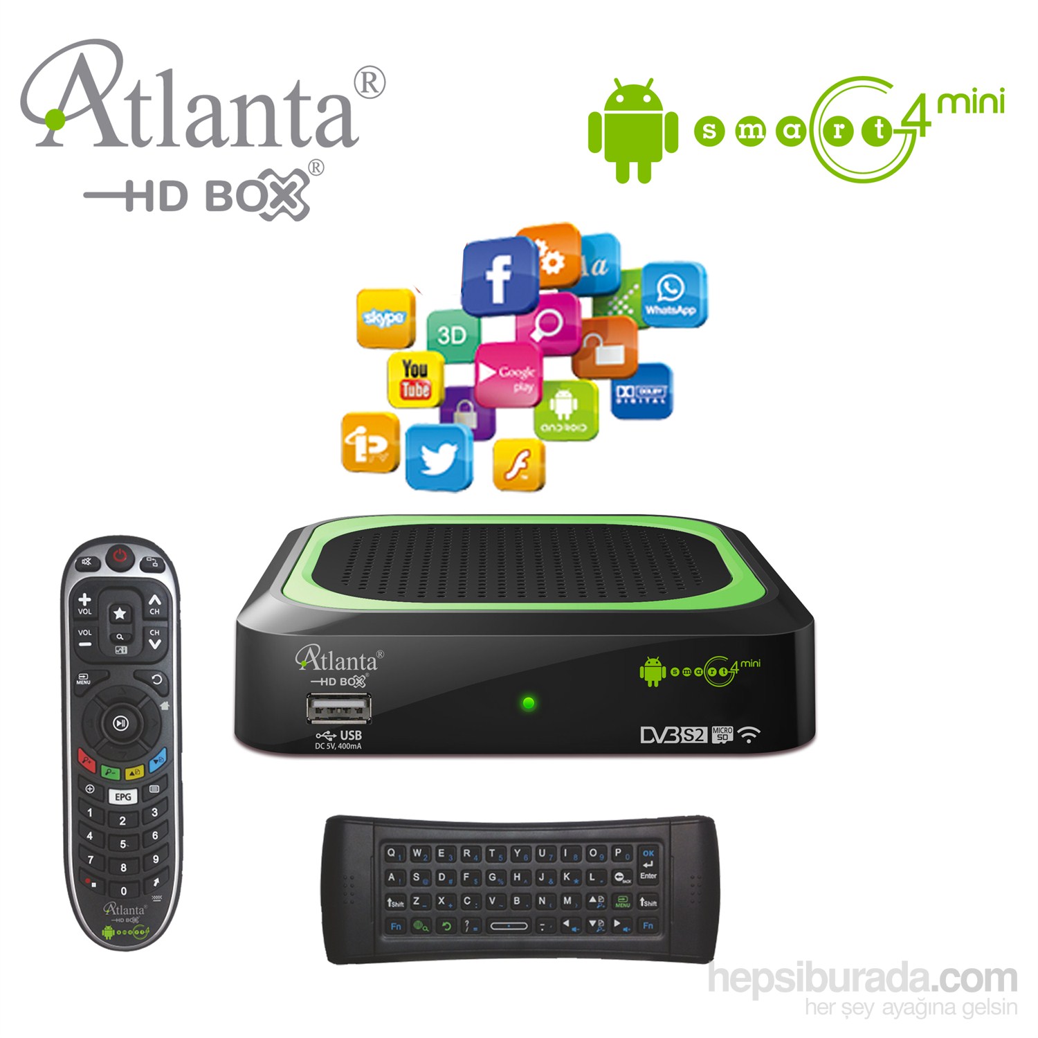 ATLANTA HD BOX SMART G4 mini Full Set (Yeşil)