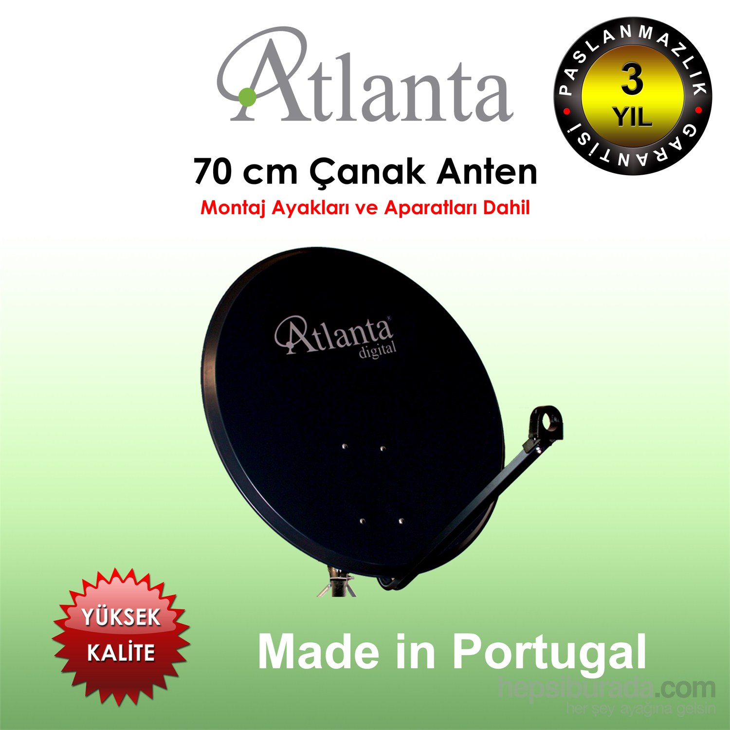 Atlanta 70cm Offset Çanak Anten (Made in Portugal)
