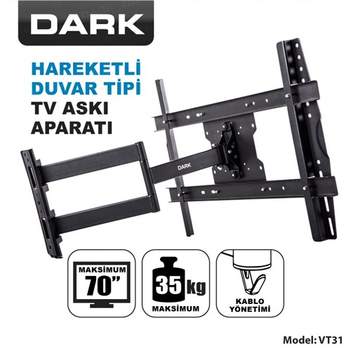 Dark DK-AC-VT31 37’-70’ Hareketli Duvar TV Askı Aparatı