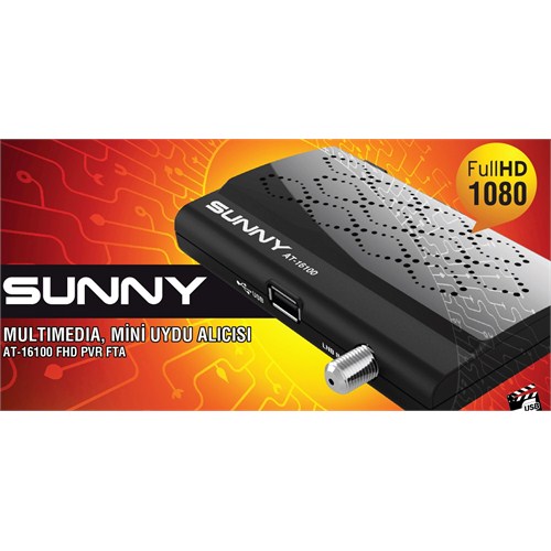 Sunny AT16100 UsbMedia Player PVR + FULL HD Mini Uydu Alıcı