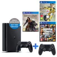 Sony Ps4 500Gb Konsol+ Fifa 17 + Gta 5 + Mount Blade + 2 Kol V2