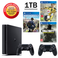 Sony Ps4 Slim 1Tb Eurasia Garantili + 2. Ps4 Kol + 3 Adet Oyun