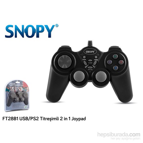 Snopy FT28B1 USB/PS2 Titreşimli 2 in 1 Joypad