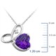 Goldstore 14 Ayar Altın 0.01 Ct Pırlanta Kalp Ametist Kolye Dp11725