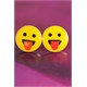 Morvizyon Emoji Tasarım Dil Çıkaran Yüz İfadeli Sarı Yuvarlak Bayan Küpe Modeli