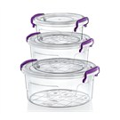 Hobby Life Plastik 3 Lü Yuvarlak Multi Set (0,6+1,2+2,1Lt) Saklama Kabı