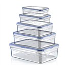 Hobby Life Plastik 5 Li Dikdörtgen Sızdırmaz Saklama Kabı(0,4+,8+1,4+2,6+4,3Lt)