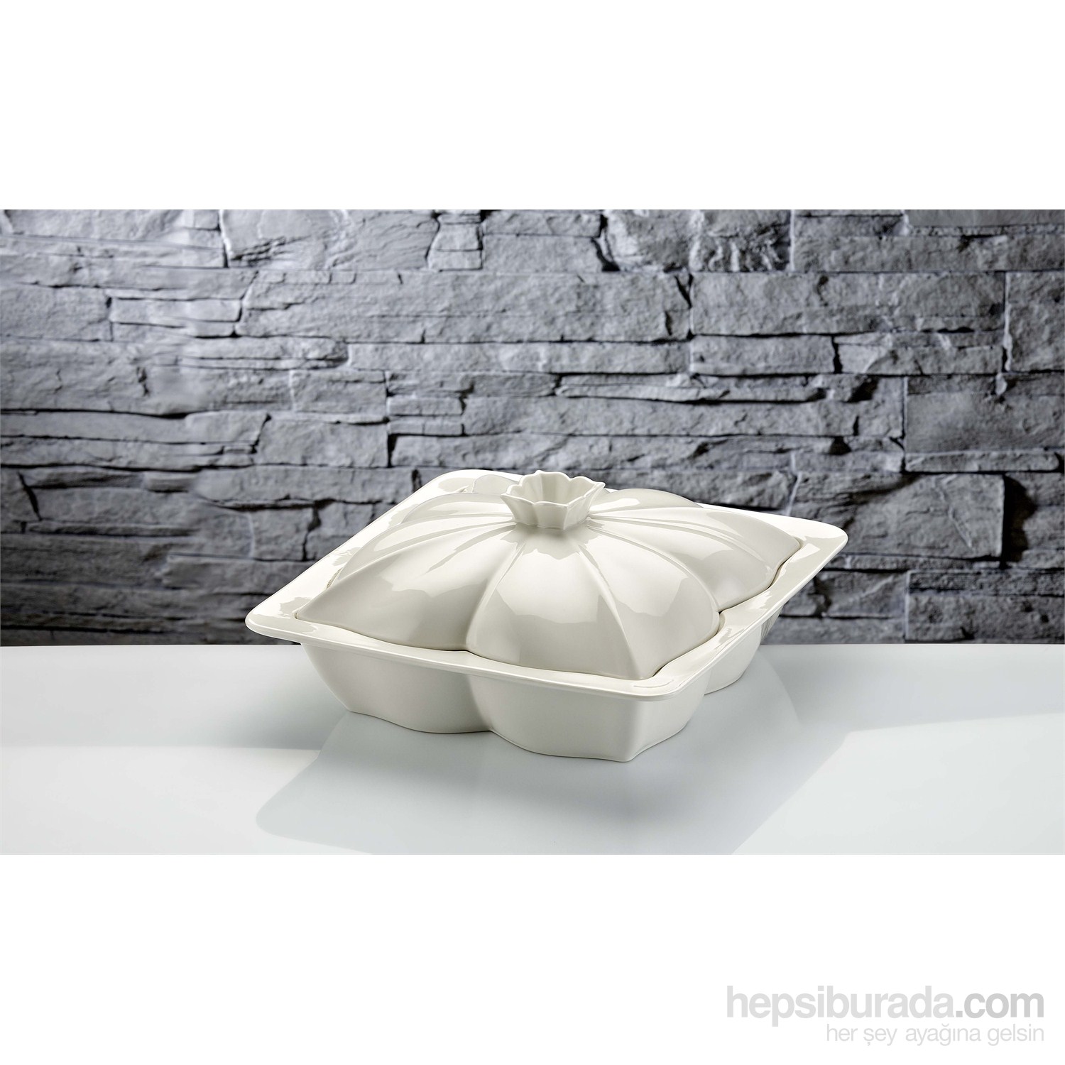 iHouse Rx06 Porselen Fırın Kabı Beyaz
