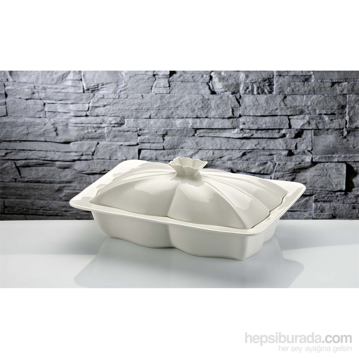 iHouse Rx09 Porselen Fırın Kabı Beyaz