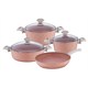 Falez Pinky Granit Tencere Set 7 Parça