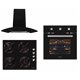 Termikel New Black Magic Eco 3'lü Ankastre Set (Akm 2021 Multifonksiyon Fırın + Akm 1052 Siyah Cam Ocak + Akm 3010 Siyah Gövdeli Cam Davlumbaz)