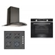 Simfer Gourmet 3'lü Ankastre Set (7017 Multifonksiyon Digital Fırın + 3500 Gaz Emniyetli Cam Ocak + 8631 60 cm Siyah Cam Davlumbaz)