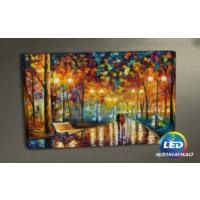 Evmanya Deco Aşk Yolu Leonid Afremov Led Işıklı Kanvas Tablo 45x65 cm