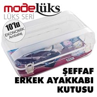 MODELUX Erkek Ayakkabı Kutusu 10'lu Paket Şeffaf