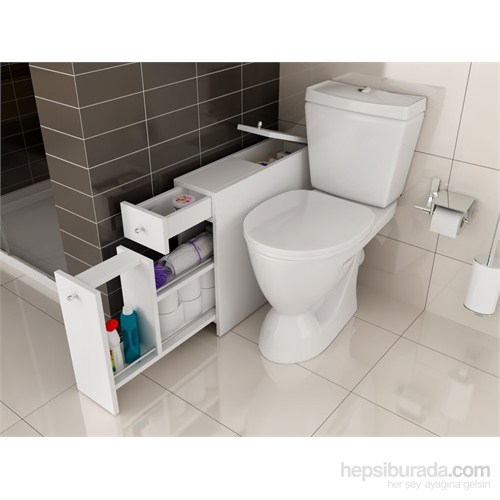 Bestline Smart Fonksiyonel Çekmeceli Banyo Dolabı (Beyaz)
