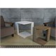 Minar Cubic Zigon Sehpa 2Li - Naturel Beyaz-İstanbul