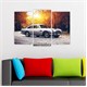 Dekoriza Klasik Araba 3 Parçalı Kanvas Tablo 80X50cm
