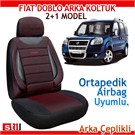 Stil Avargard Fiat Doblo 2+1 Model OrtaPedik Koltuk Kılıfı Kırmızı Siyah 
