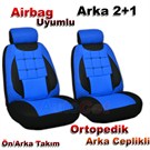 Stil Ekostar Fiat DOBLO Mavi-Siyah 2+1 Oto Koltuk Kılıfı (31334)