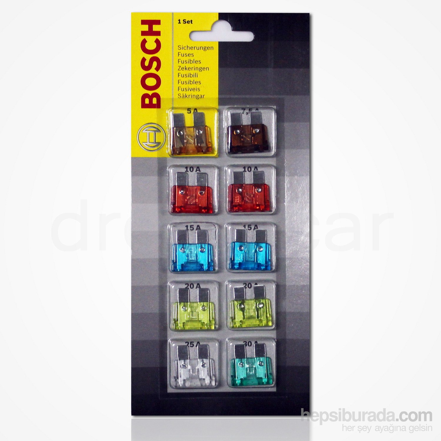 Bosch Geçme Fişli Sigorta Seti 10'lu 1987529037