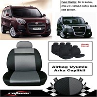 Fiat Doblo Koltuk Kılıfı Gri Siyah