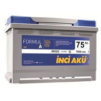 İnci Akü Formul A 12V 75Ah 700CCA Akü