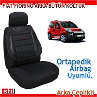 Stil Avargard Fiorino Arka Bütün OrtaPedik Koltuk Kılıfı Siyah