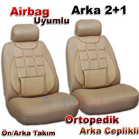Stil Ekostar Fiat DOBLO Bej 2+1 Oto Koltuk Kılıfı (31390)