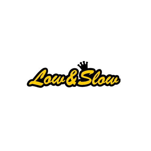 Z tech " Low&Slow " Sarı Siyah Sticker 19x5cm