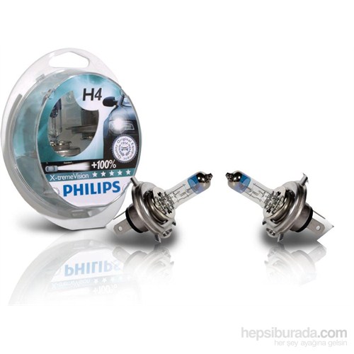 Philips H4 XTREME VISION UZUN/KISA % 100 Daha Fazla Işık 85b12342xv