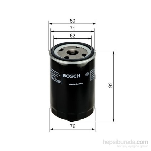 Bosch - Yağ Filtresi Vw.Bora/Golf Iv Anahtar Başlıklı - Bsc 0 986 Tf0 008