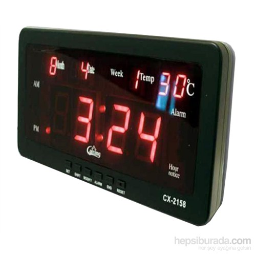 CxClock Led Dijital Saat Tarih Alarm Sıcaklık 458806