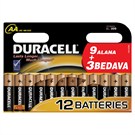 Duracell Alkalin AA Kalem Pil (9+3) 12'li Paket
