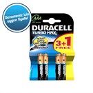 Duracell Turbo Max Alkalin AAA İnce Kalem Pil (3+1) 4'lü Paket