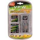 Vpw Smart Charger Pil Şarj Cihazı + 4 X 2500 Mah Aa+ 4 X 1000 Mah Aaa Ni-mh Şarjedilebilir Pil