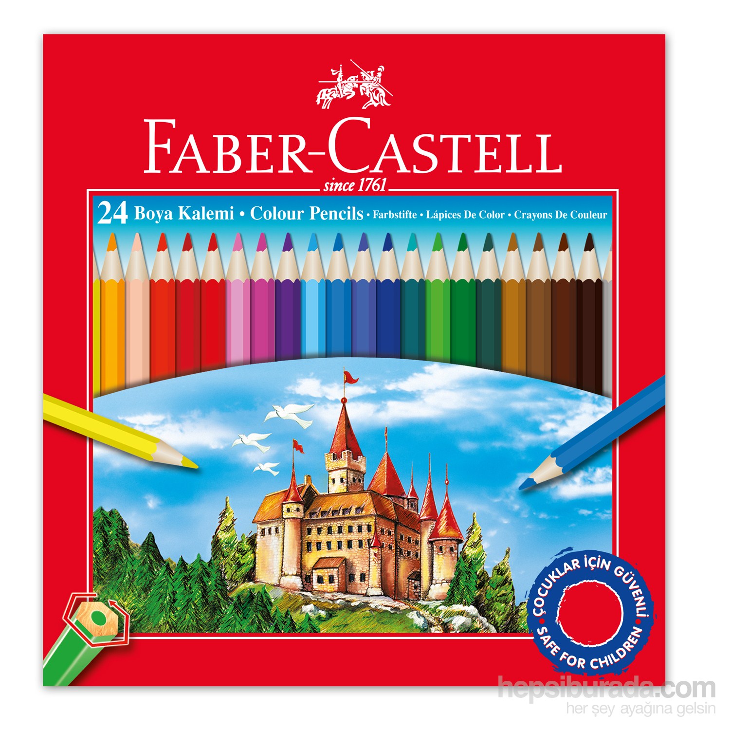 Faber-Castell Karton Kutu Boya Kalemi 24 Renk (5171116324)
