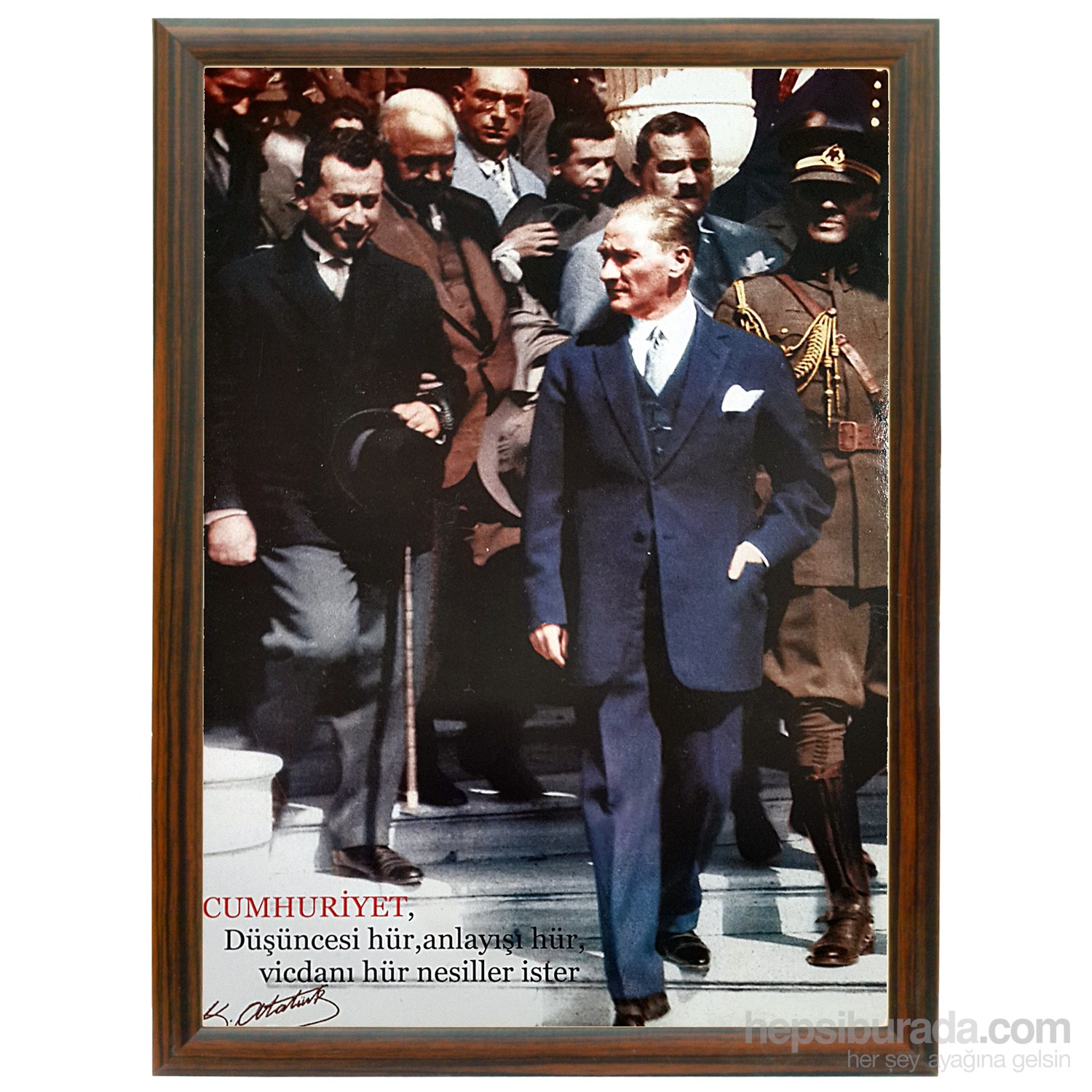 Akyazı 35x50 Atatürk Posteri-5 (Mdf Çerçeve)