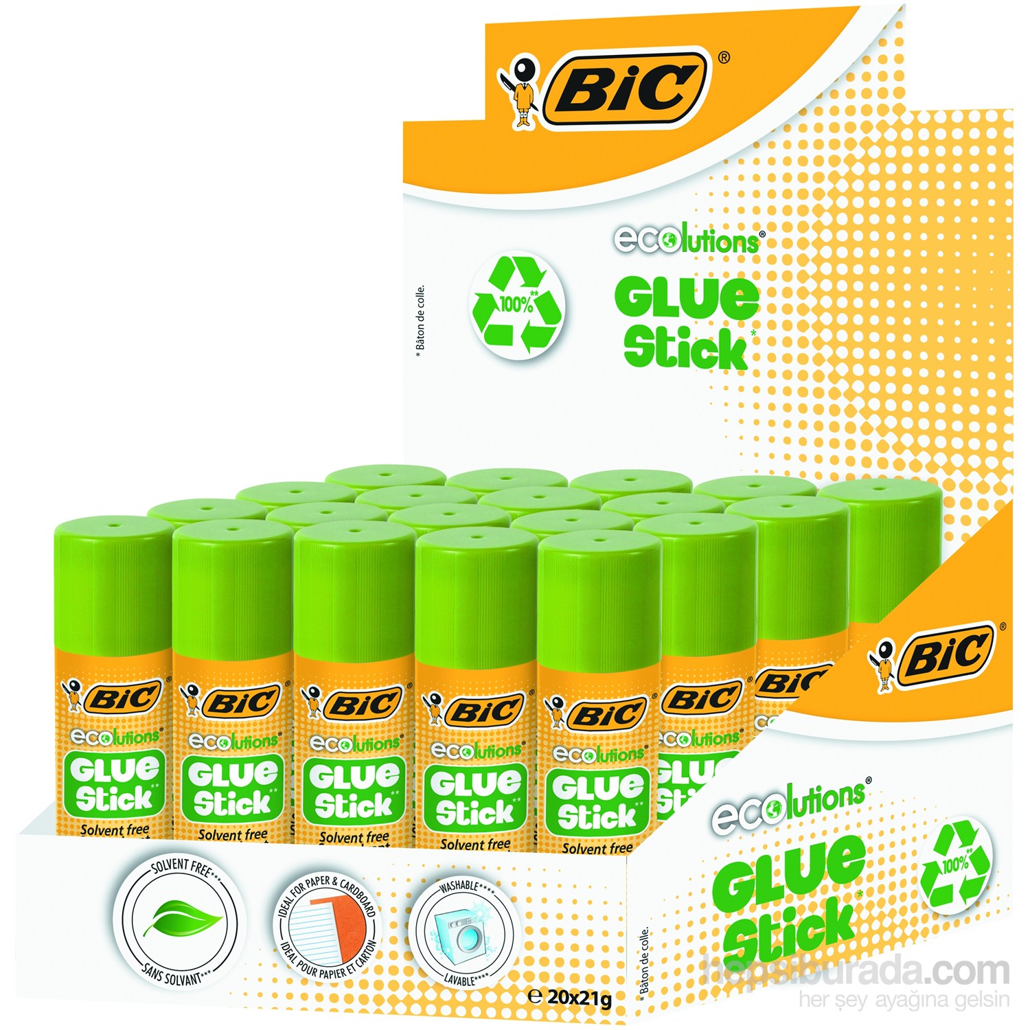 Bic Eco Glue Stick 21Gr 20'li Kutu Yapıştırıcı (8923451)