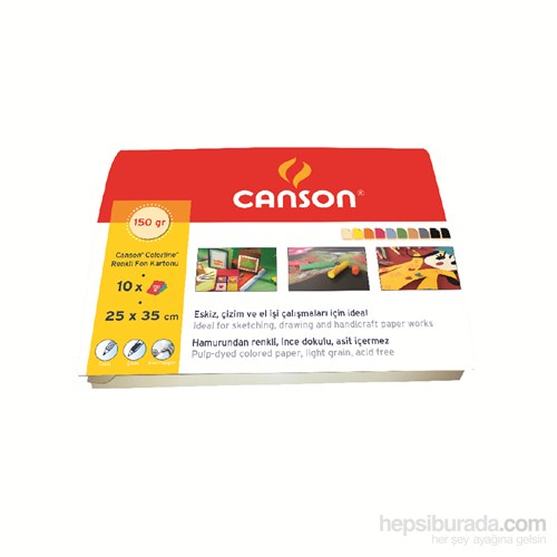 Canson Colorline Dosyalı Fon Kartonu 10 Yp