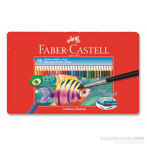 Faber-Castell Metal Kutu Aquarel Boya Kalemi 36 Renk (5170115931)