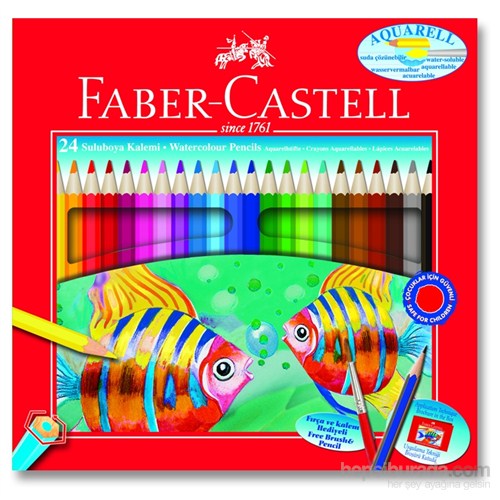Faber-Castell Karton Kutu Aquarel Boya Kalemi 24 Renk (5171110624)