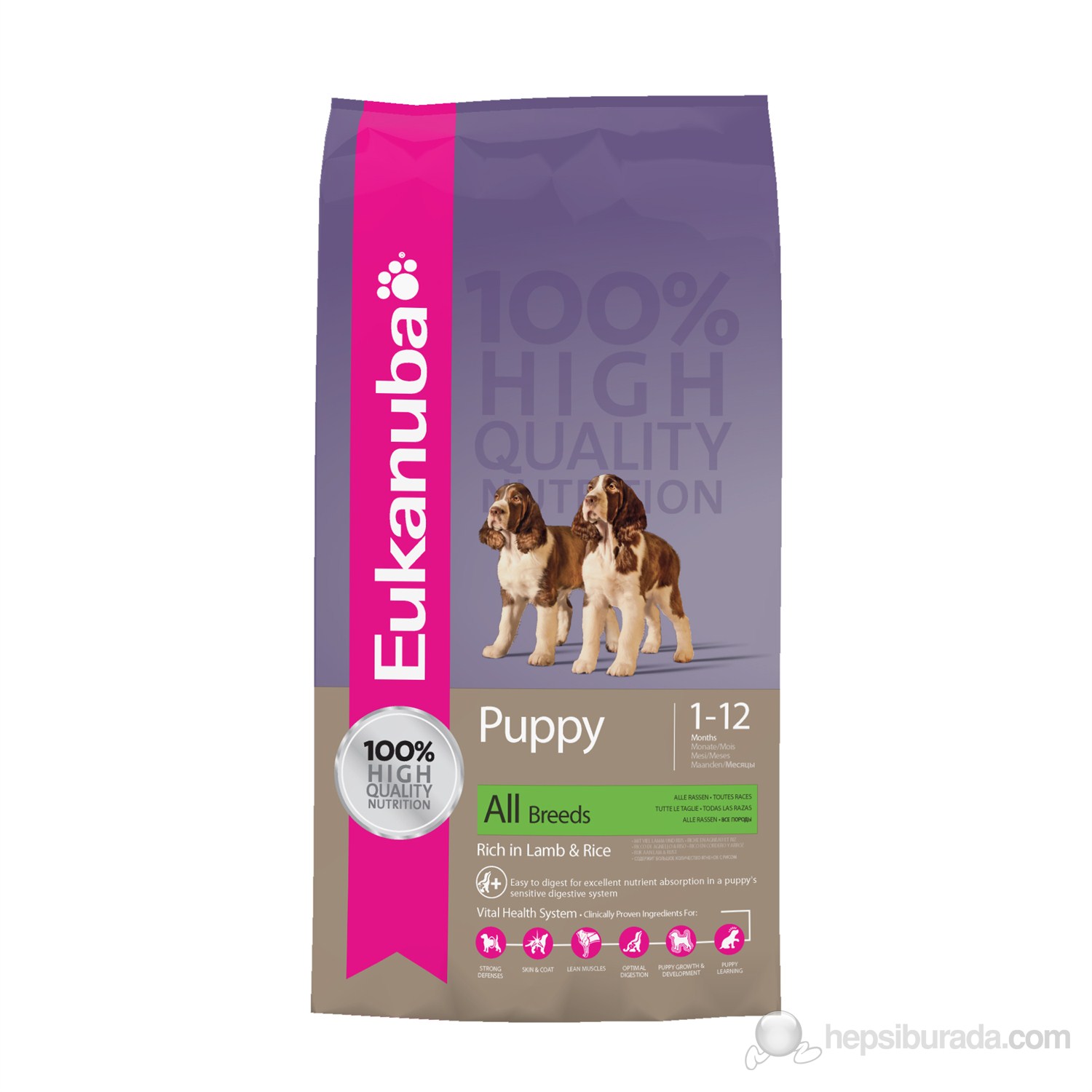 Eukanuba Puppy All Breeds Rich in Lamb & Rice 2,5 Kg Yavru Fiyatı