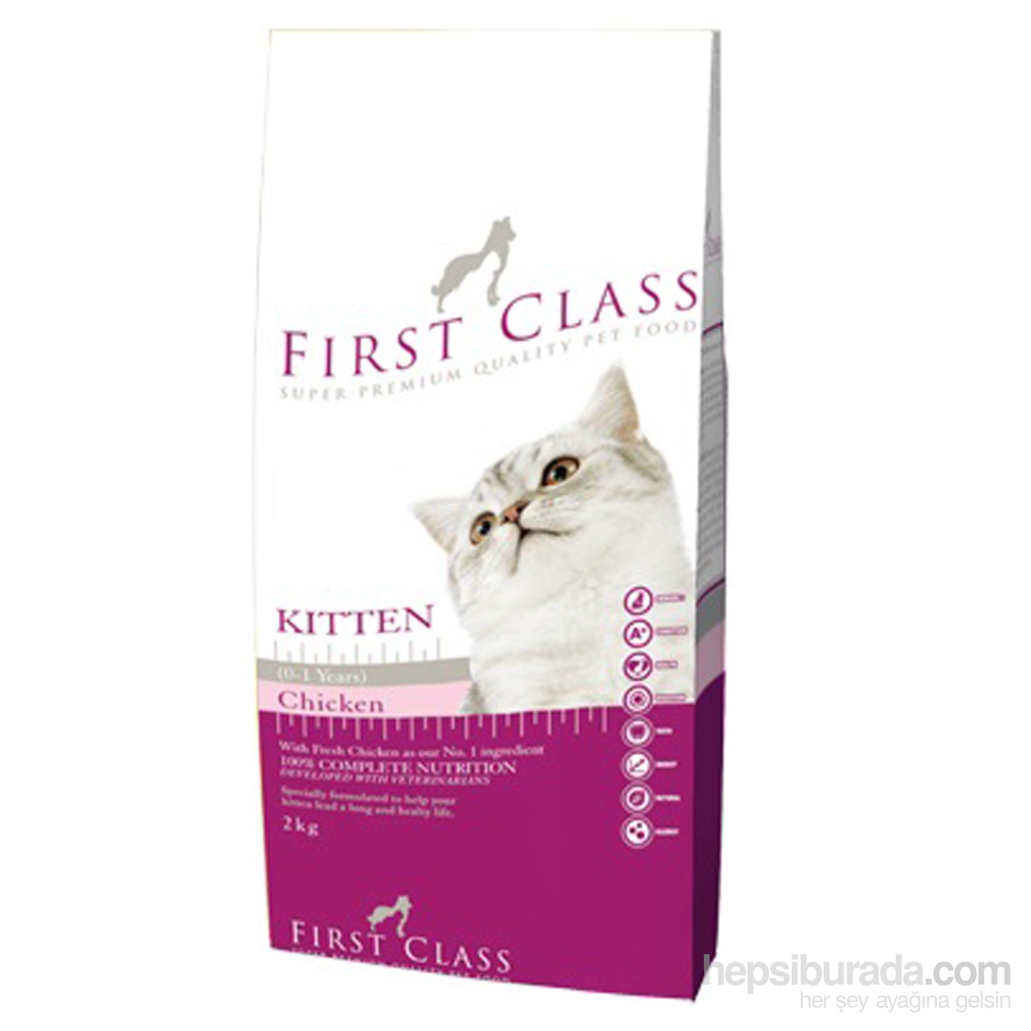 FirstClass Kitten Tavuklu Yavru Kedi Maması 2 Kg